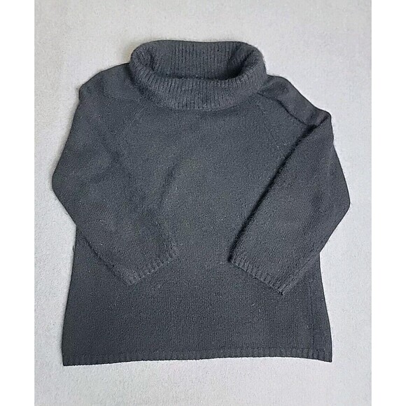Vintage Rafaella Sweater Womens XL Black Lambswool Soft Warm Crewneck Party 90s - Picture 1 of 11